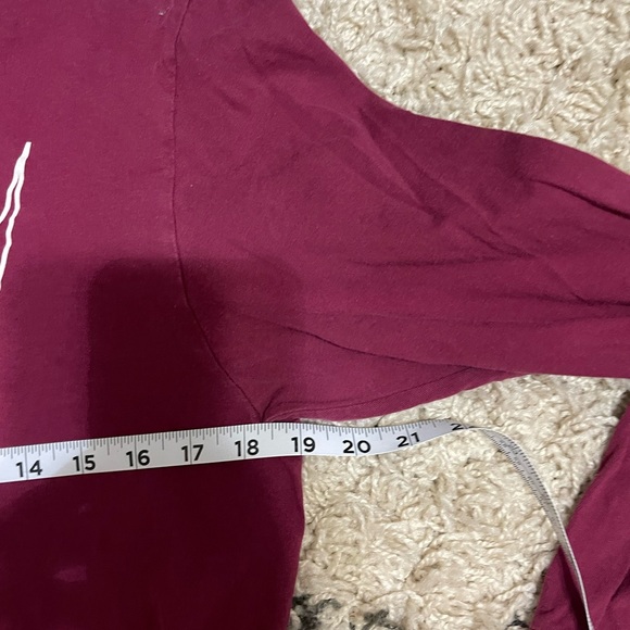 Nike Women's Long Sleeve Tee - Maroon Athletic - Picture 5 of 5